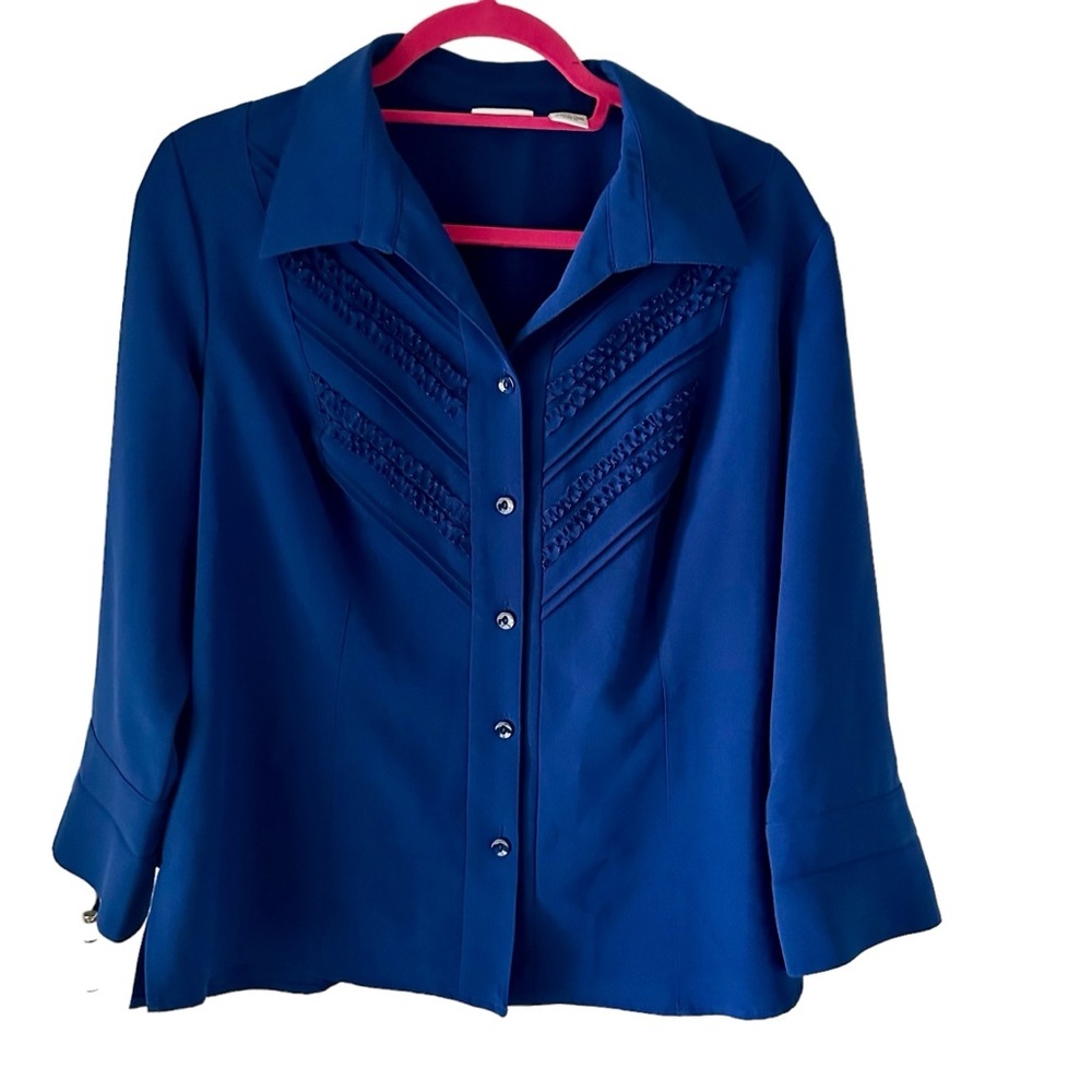 Covington Women’s Shirt Button Down Long Sleeve Blue Size L